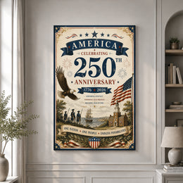 America 250 Fireworks Celebration Wall Art for Independence Day