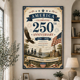America 250 Fireworks Celebration Wall Art for Independence Day