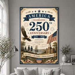 America 250 Fireworks Celebration Wall Art for Independence Day