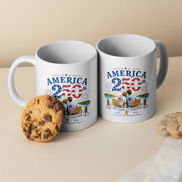 250 Years of Freedom Mug with Bold American Pride Design