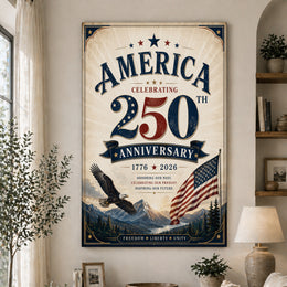 Quarter Millennium of Freedom America 250 Wall Art Poster