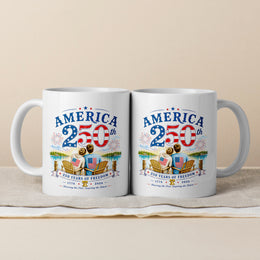 250 Years of Freedom Mug with Bold American Pride Design