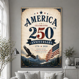 Quarter Millennium of Freedom America 250 Wall Art Poster