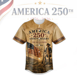 1776–2026 Freedom Celebration Baseball Jersey, America 250th Patriotic Jersey