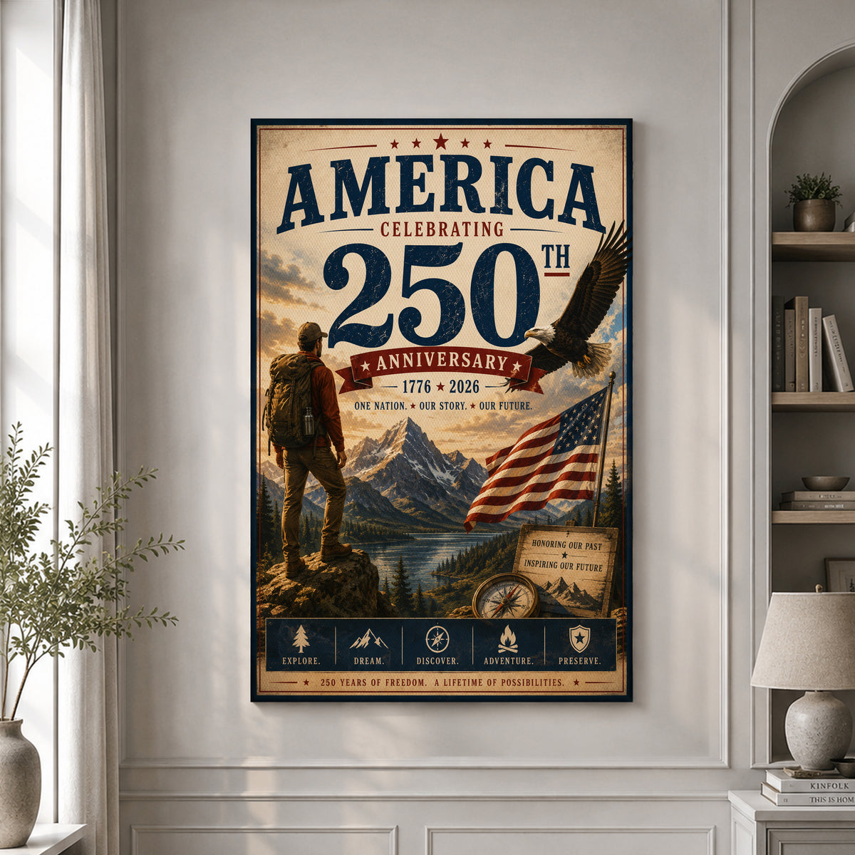 United We Stand America 250 Wall Art Celebrating Unity