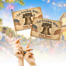 America 250 Years Patriotic Hand Waving Flag
