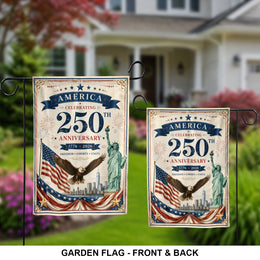 America 250 Years Garden Flag Patriotic Gift