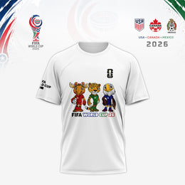 FIFA World Cup 2026 Mascots & Trophy Shirt – USA Canada Mexico Fan Tee