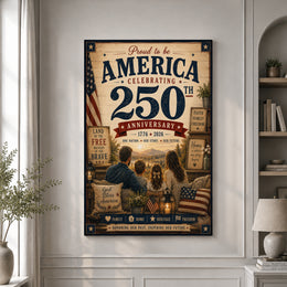250 Years Strong America Patriotic Wall Decor and Artwork