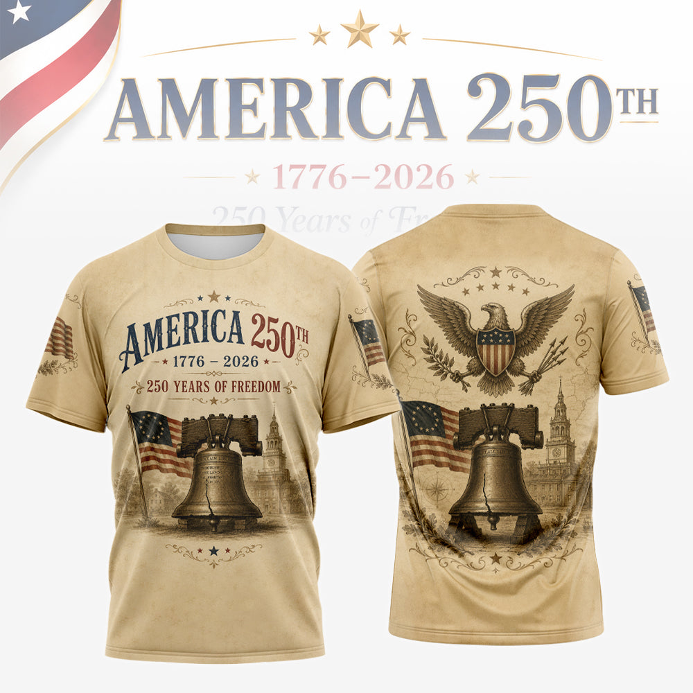 America 250 Years Strong Shirt, USA Anniversary Shirt