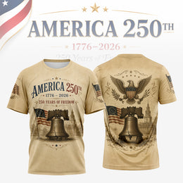 America 250 Years Strong Shirt, USA Anniversary Shirt