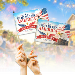 America 1776-2026 Hand Flag Celebration Decor