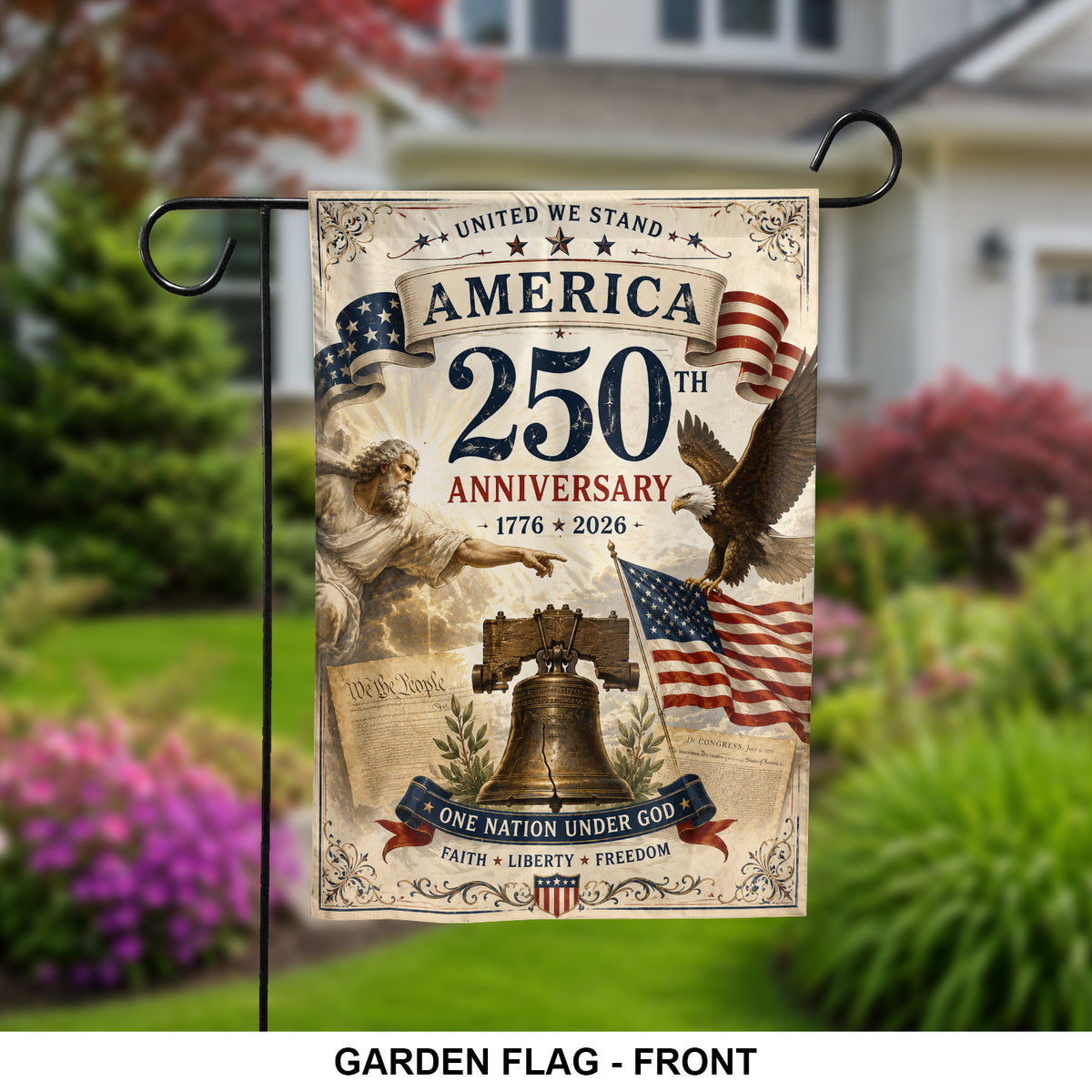 America 1776-2026 Garden Flag Independence