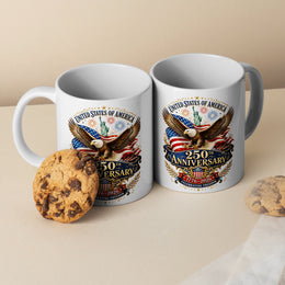 Born in Freedom, Built for 250 Years – America Mug