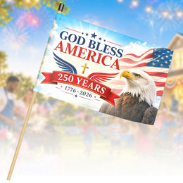 America 1776-2026 Hand Flag Celebration Decor