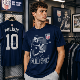 Christian Pulisic #10 USA Soccer Fan T-Shirt – Double Sided Graphic Tee for World Cup 2026 Supporters
