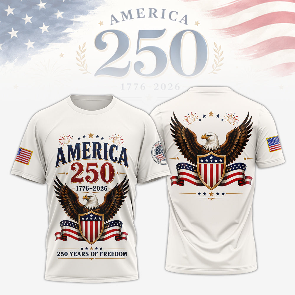 America 250 Years of Freedom Shirt, USA Patriotic Shirt