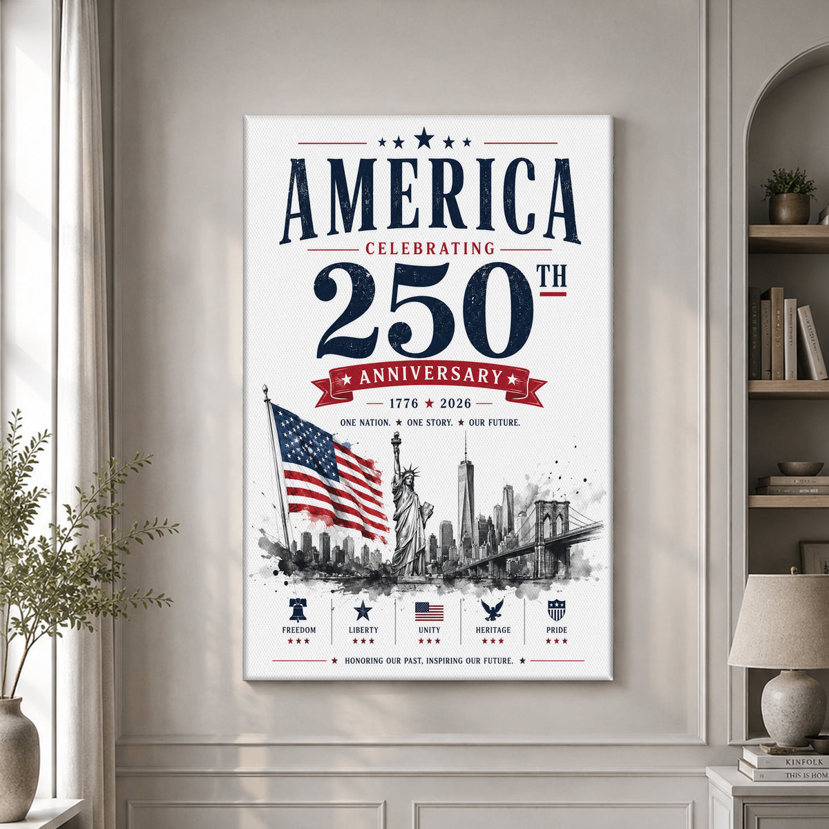 America's 250th Birthday Celebration Wall Art and Poster