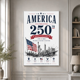 America's 250th Birthday Celebration Wall Art and Poster
