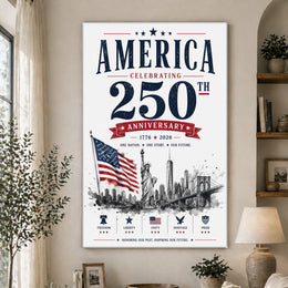 America's 250th Birthday Celebration Wall Art and Poster