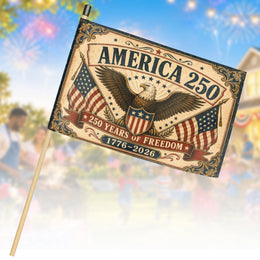 American 250th Anniversary Mini Hand Flag