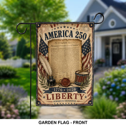 USA Patriotic Garden Flag America 250 Years