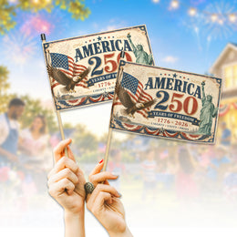 USA 250th Celebration Hand Wave Flag