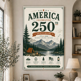 America 250 Freedom Anniversary Wall Decor for Patriotic Homes