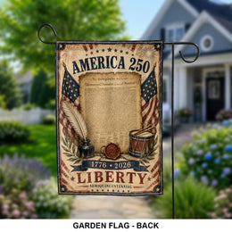 USA Patriotic Garden Flag America 250 Years