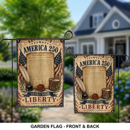 USA Patriotic Garden Flag America 250 Years