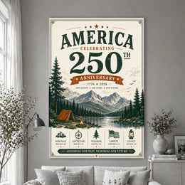 America 250 Freedom Anniversary Wall Decor for Patriotic Homes