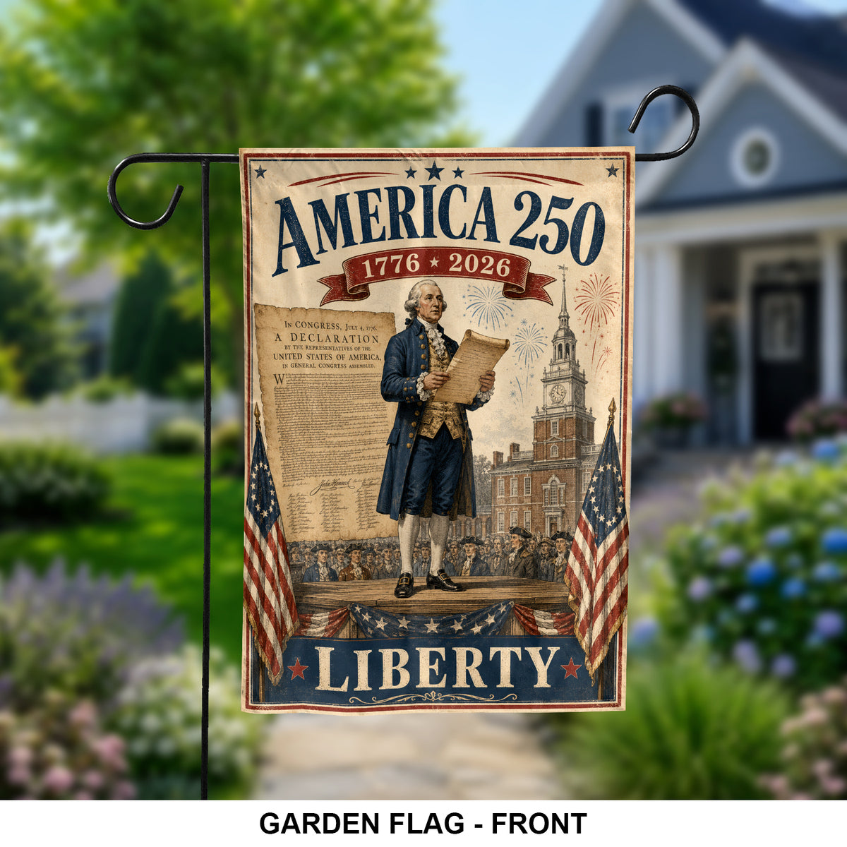 America 250th Outdoor Garden Flag Home Decor