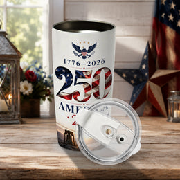 America 250th Bald Eagle Tumbler, 1776–2026 Patriotic Freedom Design