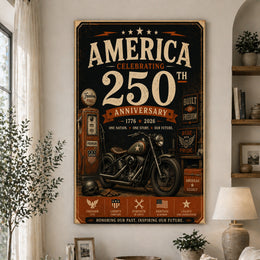 Stars and Stripes America 250 Celebration Poster for Home