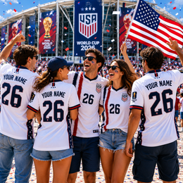 USA 2026 Soccer Jersey Custom Name Number – World Cup Fan Edition
