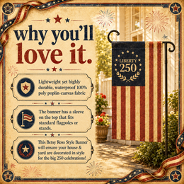 250 Years of Freedom USA Garden Flag